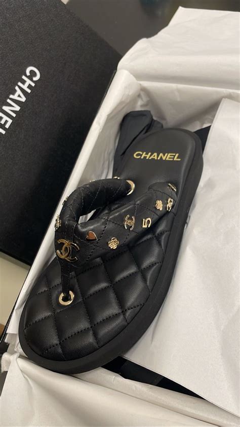 chanel flip flops sandals|chanel wedge flip flops.